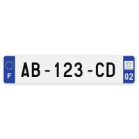 Plaques d'immatriculation VOITURE aluminium - 52x11cm - 02 - Aisne