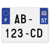 Plaques d'immatriculation 4X4 aluminium - 27,5x20cm - 57 - Moselle