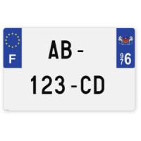 Plaques d'immatriculation MOTO CYCLO plexiglass - 21x13cm - 976 - Mayotte