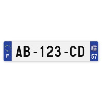 Plaques d'immatriculation VOITURE aluminium - 52x11cm - 57 - Moselle