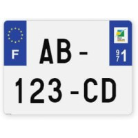 Plaques d'immatriculation 4X4 aluminium - 27,5x20cm - 971 - Guadeloupe