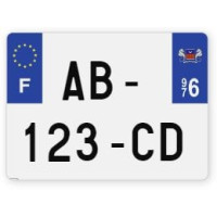 Plaques d'immatriculation 4X4 aluminium - 27,5x20cm - 976 - Mayotte