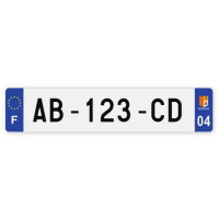 Plaques d'immatriculation VOITURE aluminium - 52x11cm - 04 - Alpes-de-Haute-Provence