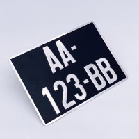 Plaque Immatriculation Collection Noire 4x4 (Aluminium)
