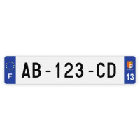 Plaques d'immatriculation VOITURE aluminium - 52x11cm - 13 - Bouches-du-Rhône