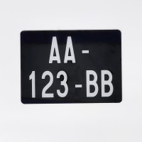 Plaque Immatriculation Collection Noire 4x4 (Plexiglass)