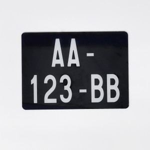 Plaque Immatriculation Moto Collection - Aluminium Noir, 210x130mm, Résistante UV Et Intempéries